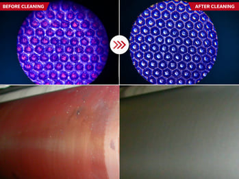 Before and after cleaning
