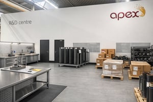 Modern R&D center with organized workspace