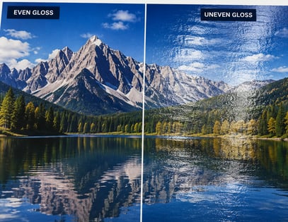 uneven gloss comparison